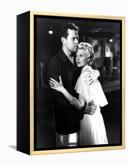 La Dame by Shanghai THE LADY FROM SHANGHAI by OrsonWelles with Orson Welles and Rita Hayworth, 1947-null-Framed Stretched Canvas