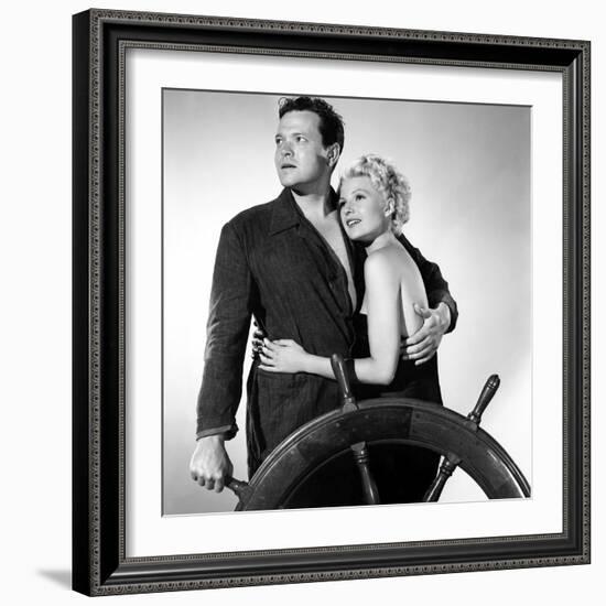 La Dame by Shanghai THE LADY FROM SHANGHAI by OrsonWelles with Orson Welles and Rita Hayworth, 1947-null-Framed Photo