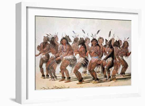 La danse de l'ours chez les Indiens d'Amérique du Nord-Mc Gahey d'après G. Catlin-Framed Giclee Print