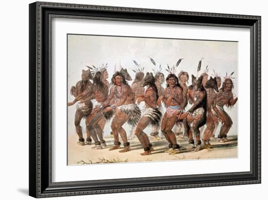 La danse de l'ours chez les Indiens d'Amérique du Nord-Mc Gahey d'après G. Catlin-Framed Giclee Print