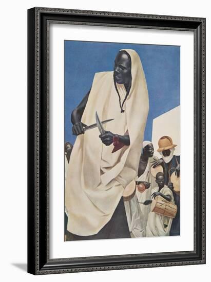 La Danse Du Kuli-Kuta (Niamey) Parodie Des Anciens Sacrifices Humains Du Dahomey), from Dessins Et-Alexander Yakovlev-Framed Giclee Print