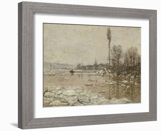 La Débâcle à Vétheuil-Claude Monet-Framed Giclee Print