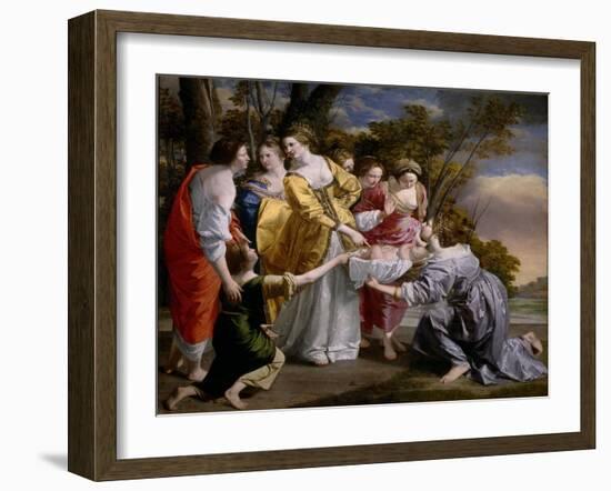 La Decouverte De Moise - the Finding of Moses - Peinture De Orazio Gentileschi (1563-1638), 1633 --Orazio Gentileschi-Framed Giclee Print