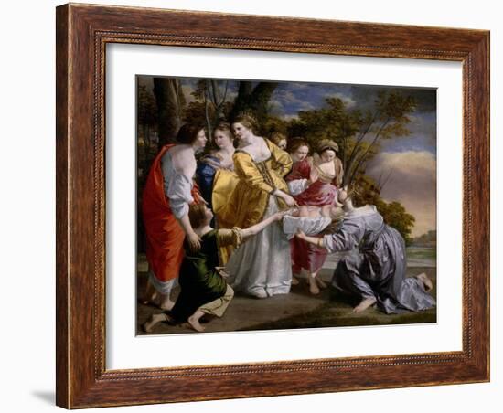 La Decouverte De Moise - the Finding of Moses - Peinture De Orazio Gentileschi (1563-1638), 1633 --Orazio Gentileschi-Framed Giclee Print