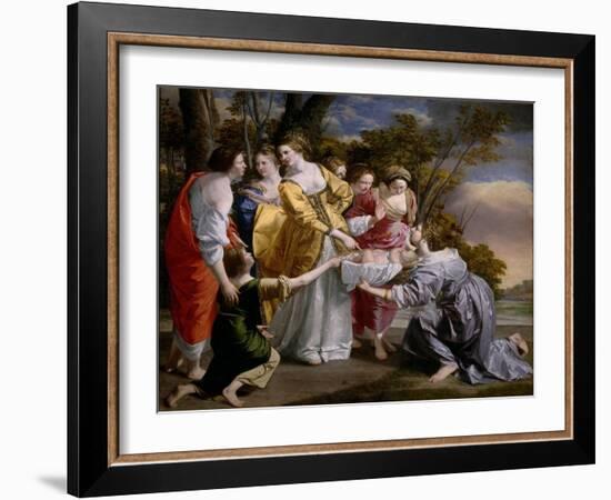 La Decouverte De Moise - the Finding of Moses - Peinture De Orazio Gentileschi (1563-1638), 1633 --Orazio Gentileschi-Framed Giclee Print