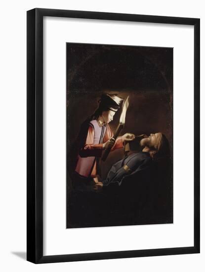 La Découverte du corps de saint Alexis (copie d'après un original perdu)-Georges de La Tour-Framed Giclee Print