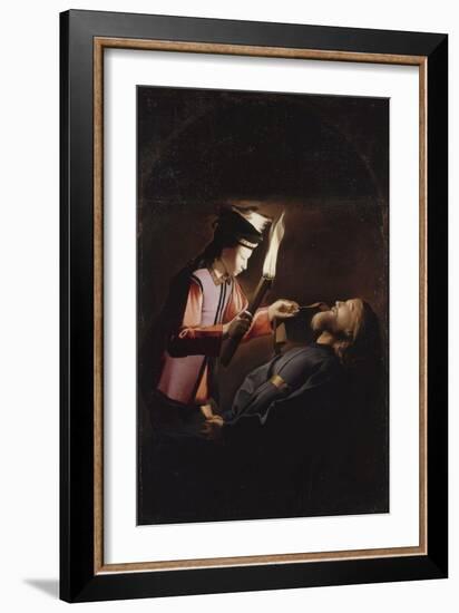 La Découverte du corps de saint Alexis (copie d'après un original perdu)-Georges de La Tour-Framed Giclee Print