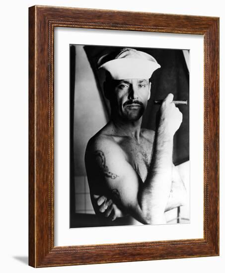 La Derniere Corvee THE LAST DETAIL by HalAshby with Jack Nicholson, 1973 (b/w photo)-null-Framed Photo