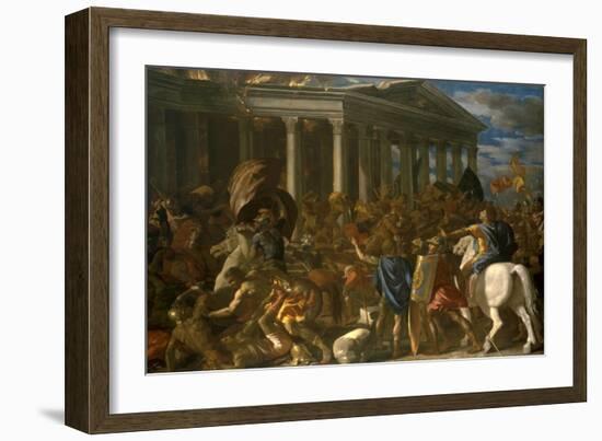 La Destruction Du Temple De Jerusalem - the Destruction of the Temple of Jerusalem, by Poussin, Nic-Nicolas Poussin-Framed Giclee Print