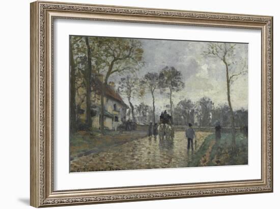 La diligence à Louveciennes (Yvelines)-Camille Pissarro-Framed Giclee Print