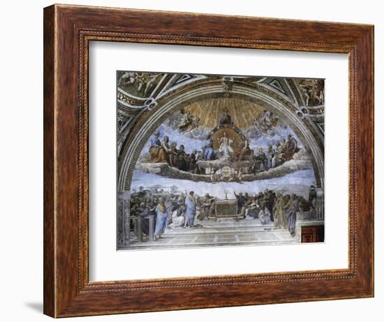 La Disputa (Disputation of the Holy Sacrament)-Raphael-Framed Giclee Print