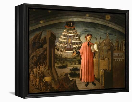 La Divina Commedia Illumina Firenze, Dante Aligheri-Domenico di Michelino-Framed Premier Image Canvas