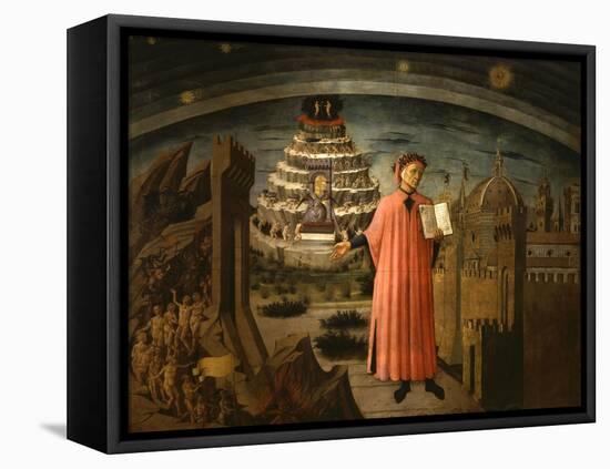 La Divina Commedia Illumina Firenze, Dante Aligheri-Domenico di Michelino-Framed Premier Image Canvas