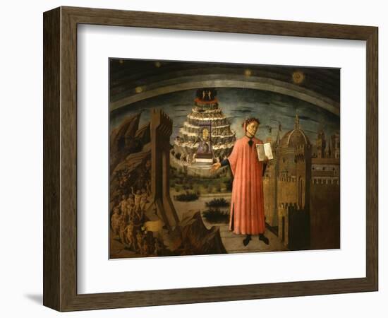 La Divina Commedia Illumina Firenze, Dante Aligheri-Domenico di Michelino-Framed Giclee Print