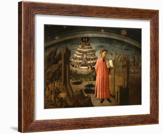 La Divina Commedia Illumina Firenze, Dante Aligheri-Domenico di Michelino-Framed Giclee Print