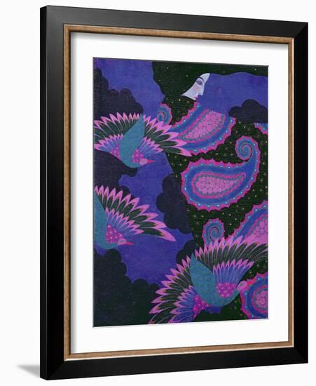 La Dogaressa in Nero (The Dogaressa in Black) (Gold, Oil & Tempera on Panel)-Vittorio Zecchin-Framed Giclee Print