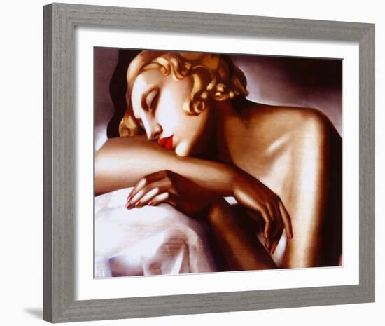 La Dormeuse-Tamara de Lempicka-Framed Art Print