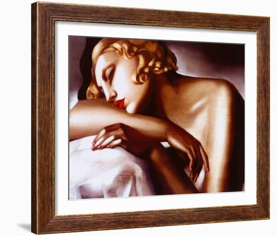 La Dormeuse-Tamara de Lempicka-Framed Art Print