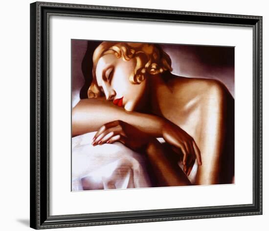 La Dormeuse-Tamara de Lempicka-Framed Art Print