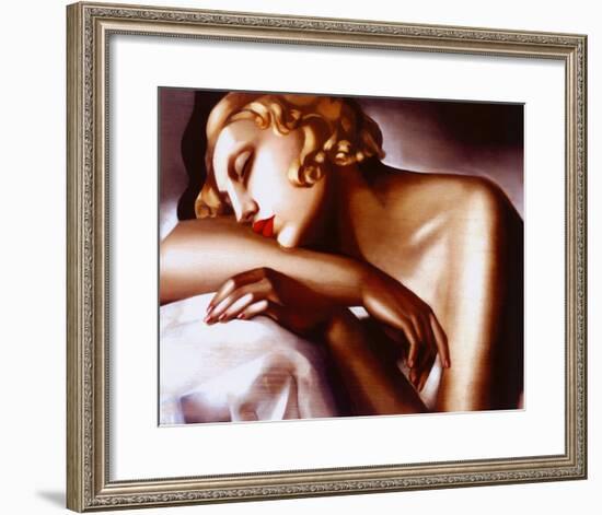 La Dormeuse-Tamara de Lempicka-Framed Art Print