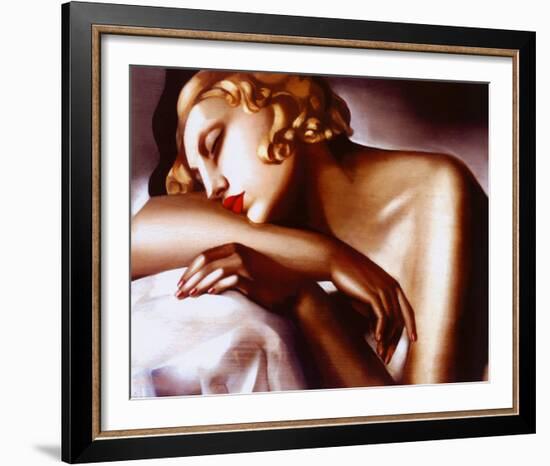 La Dormeuse-Tamara de Lempicka-Framed Art Print