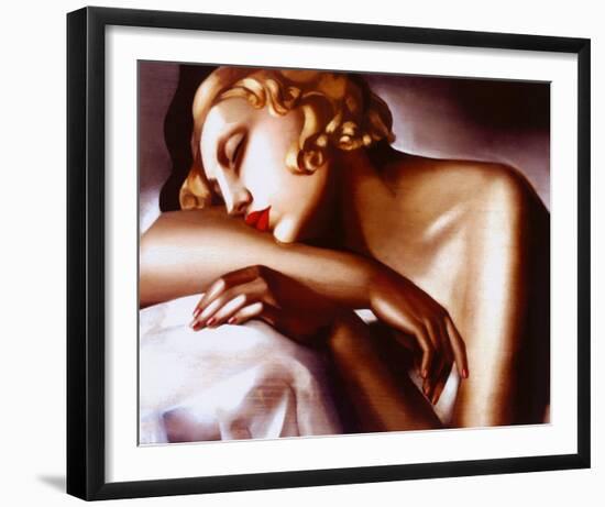 La Dormeuse-Tamara de Lempicka-Framed Art Print