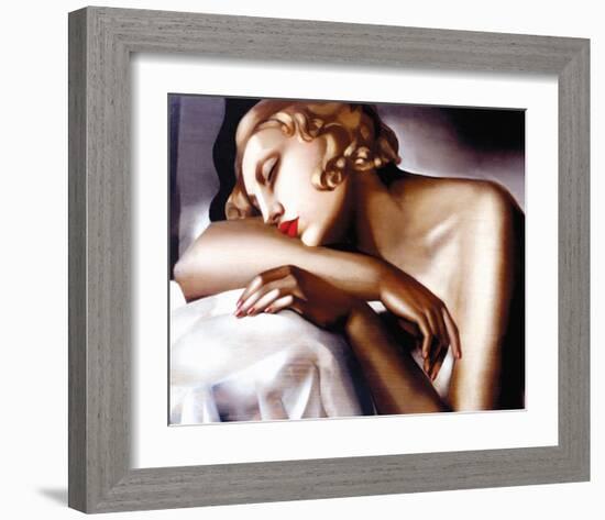 La Dormeuse-Tamara de Lempicka-Framed Premium Giclee Print