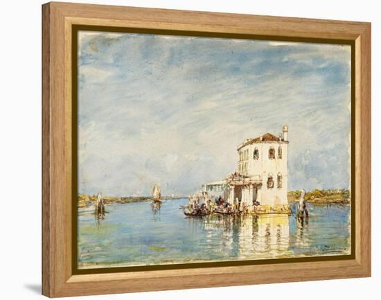 La douane à Venise-Félix Ziem-Framed Premier Image Canvas
