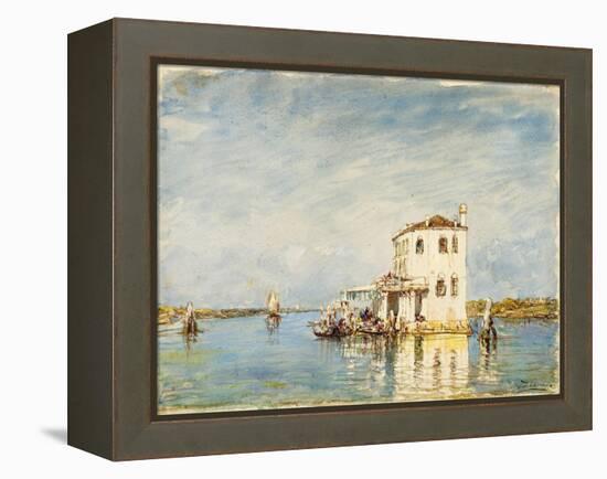 La douane à Venise-Félix Ziem-Framed Premier Image Canvas