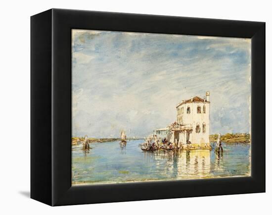 La douane à Venise-Félix Ziem-Framed Premier Image Canvas