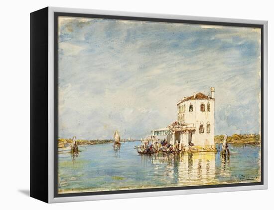 La douane à Venise-Félix Ziem-Framed Premier Image Canvas