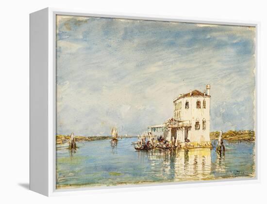 La douane à Venise-Félix Ziem-Framed Premier Image Canvas