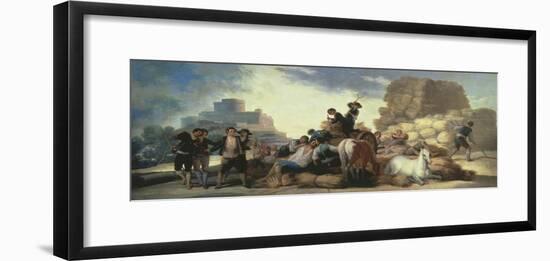 La Era O El Verano, the Threshing Floor or Summer, Tapestry Cartoon, 1786-Francisco de Goya-Framed Giclee Print