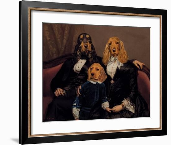 La Famille Content-Thierry Poncelet-Framed Premium Giclee Print