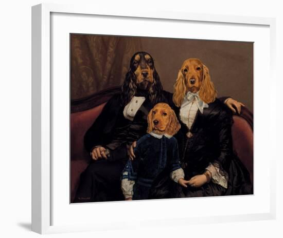 La Famille Content-Thierry Poncelet-Framed Premium Giclee Print