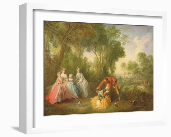 La Famille De Bourbon-Conti-Nicolas Lancret-Framed Giclee Print