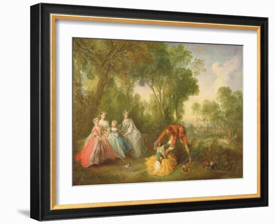 La Famille De Bourbon-Conti-Nicolas Lancret-Framed Giclee Print