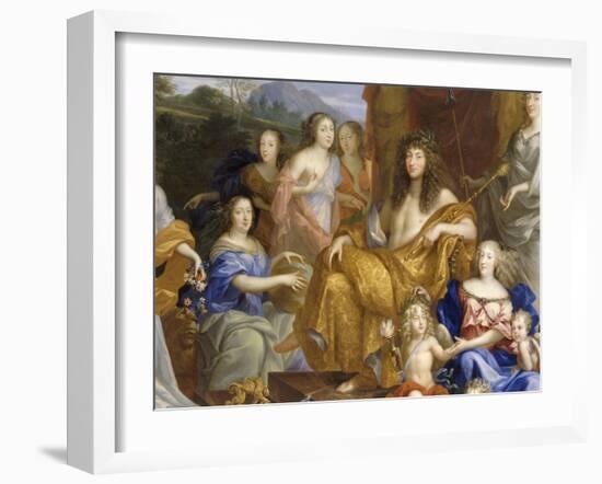 La Famille de Louis XIV en 1670 représentée en Travestis mythologiques-Jean Nocret-Framed Giclee Print