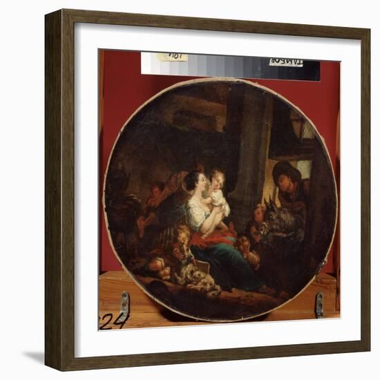 La Famille Heureuse Ou La Fecondite Heureuse  (Happy Family) Peinture De Jean Honore Fragonard (17-Jean-Honore Fragonard-Framed Giclee Print