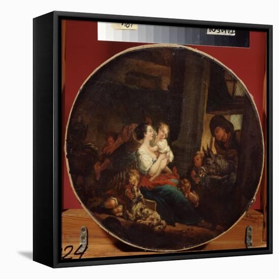 La Famille Heureuse Ou La Fecondite Heureuse  (Happy Family) Peinture De Jean Honore Fragonard (17-Jean-Honore Fragonard-Framed Premier Image Canvas