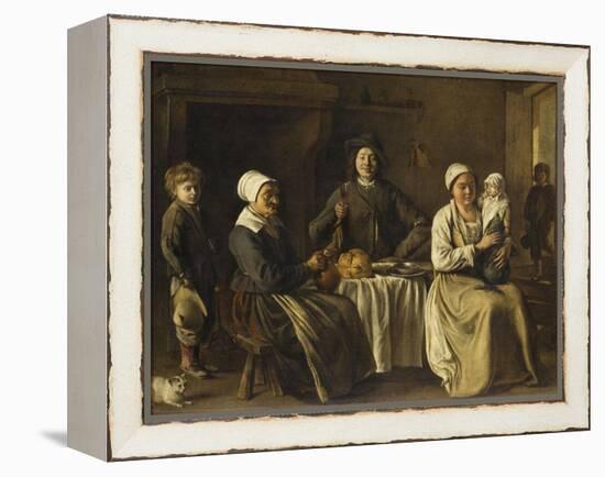 La Famille heureuse ou le retour du baptême-Louis Le Nain-Framed Premier Image Canvas