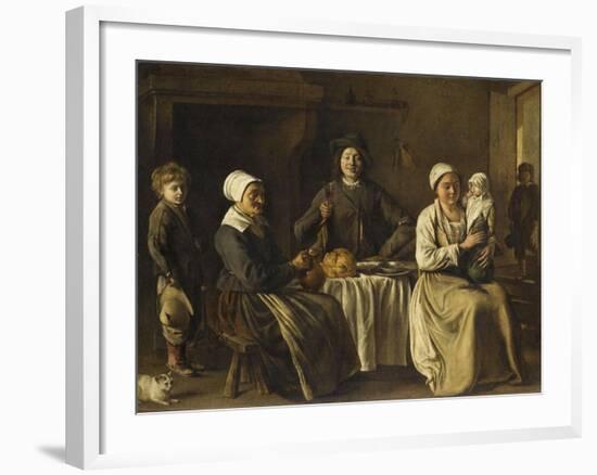 La Famille heureuse ou le retour du baptême-Louis Le Nain-Framed Giclee Print