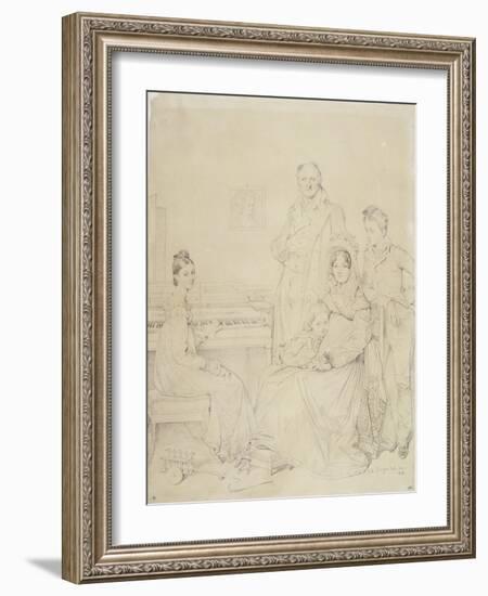 La famille Stamaty-Jean-Auguste-Dominique Ingres-Framed Giclee Print