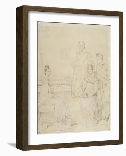 La famille Stamaty-Jean-Auguste-Dominique Ingres-Framed Giclee Print