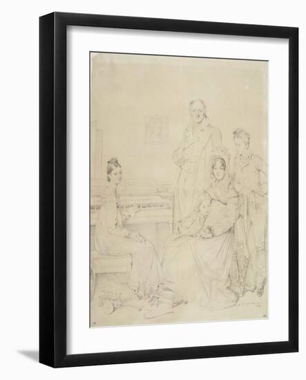 La famille Stamaty-Jean-Auguste-Dominique Ingres-Framed Giclee Print