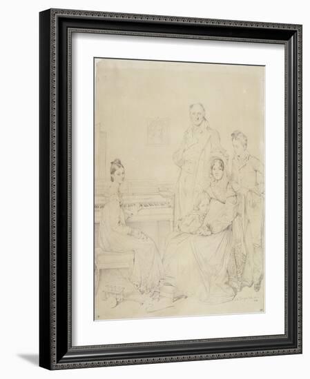 La famille Stamaty-Jean-Auguste-Dominique Ingres-Framed Giclee Print