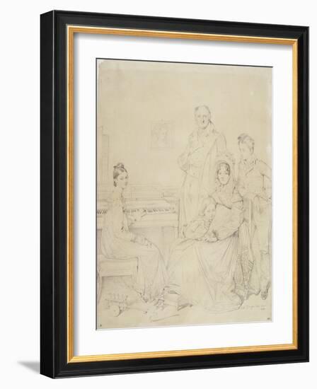 La famille Stamaty-Jean-Auguste-Dominique Ingres-Framed Giclee Print