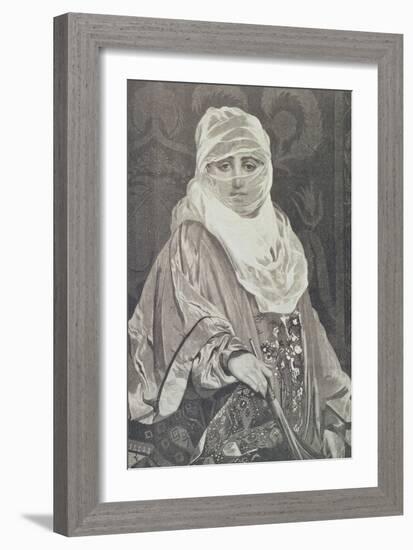 La Favorita Woman with a Veil-Jean Leon Gerome-Framed Giclee Print