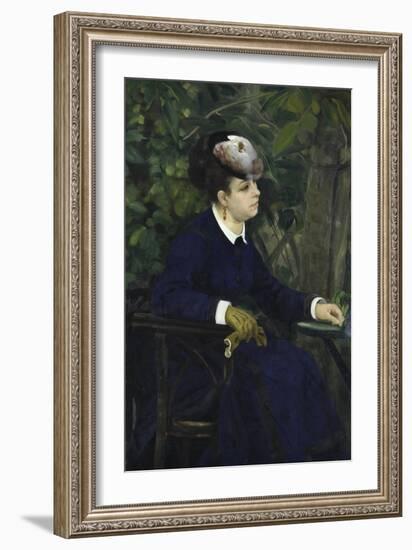 La Femme a La Mouette, 1868-Pierre-Auguste Renoir-Framed Giclee Print