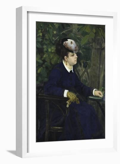 La Femme a La Mouette, 1868-Pierre-Auguste Renoir-Framed Giclee Print